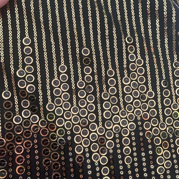 Eloquii size 16 black and gold sequin sheer shirt womans plus size cute era tour - Picture 5 of 9